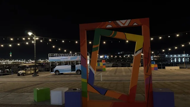 فعالية ألوان الجبيل والساحة الخارجية ليلاً