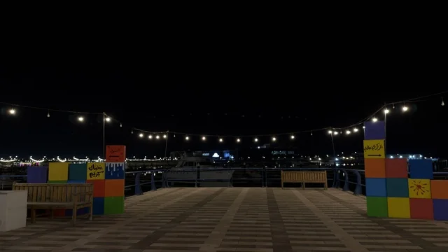 Alwan Al Jubail Waterfront Event Night Scene
