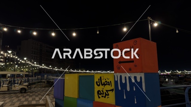 فعالية ألوان الجبيل ليلاً مع الخط العربي