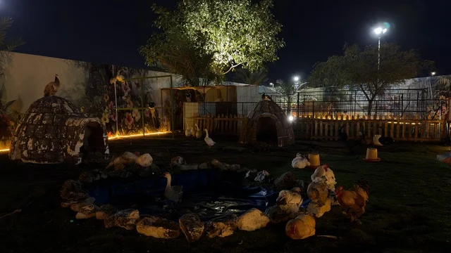 Wonder Garden Al Jubail Poultry Pond at Night
