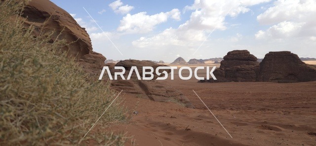 Tabuk Mountains Saudi Arabia Red Sandstone Landscape