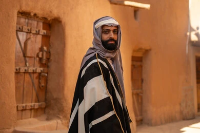 Saudi Man in Traditional Bisht at Heritage Village