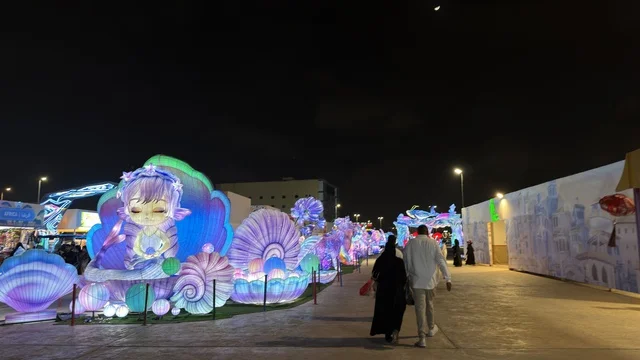 Global Village Dubai Night Light Festival Lantern Display