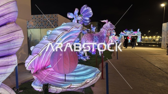 عروض مهرجان الأضواء الليلي في القرية العالمية بدبي