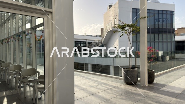 Modern Commercial Complex with Outdoor Terrace