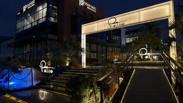 The Patio Complex Modern Architecture at Night The Patio Complex Modern Architecture at Night