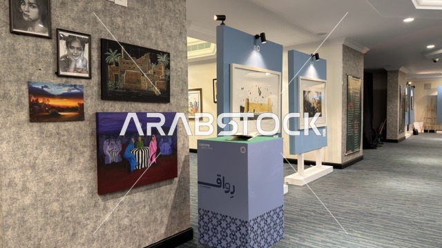 التصميم الداخلي لمساحة عرض رواق الفنية