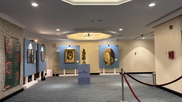 Art Gallery Exhibition with Traditional Oil Paintings