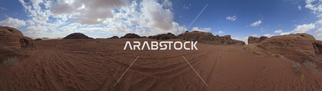 بانوراما الصحراء والجبال في تبوك السعودية