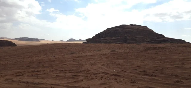 Red Sand Desert and Mountains in Tabuk Saudi Arabia