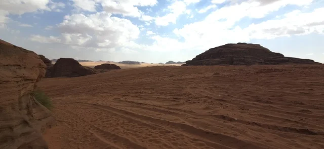 Tabuk Saudi Arabia Red Sand Desert and Mountains