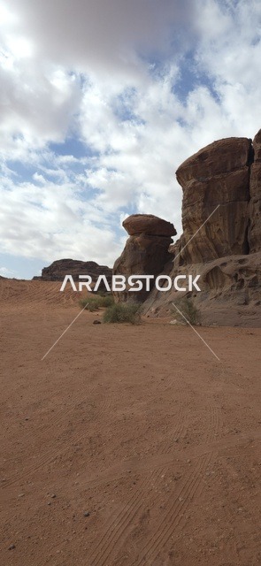 Sandstone Rock Formations in Tabuk Desert Saudi Arabia