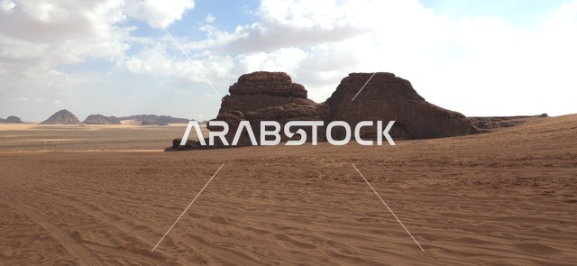 Sandstone Rock Formations in Tabuk Desert Saudi Arabia