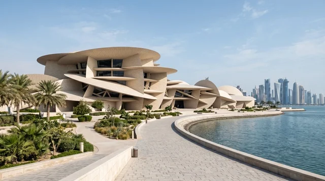 متحف قطر الوطني الدوحة الواجهة البحرية