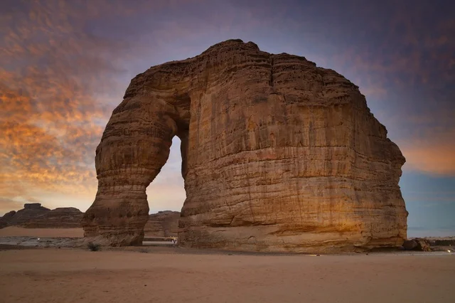 Elephant Rock Al Ula Saudi Arabia Desert Sunset