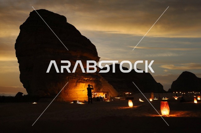 Elephant Rock Al-Ula Saudi Arabia at Night