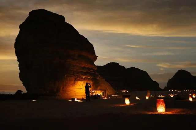 Elephant Rock Al-Ula Saudi Arabia at Night