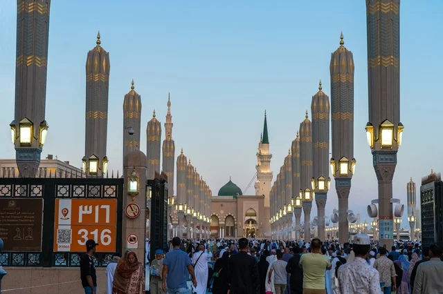 Al Masjid an Nabawi Medina Mosque and Umbrellas