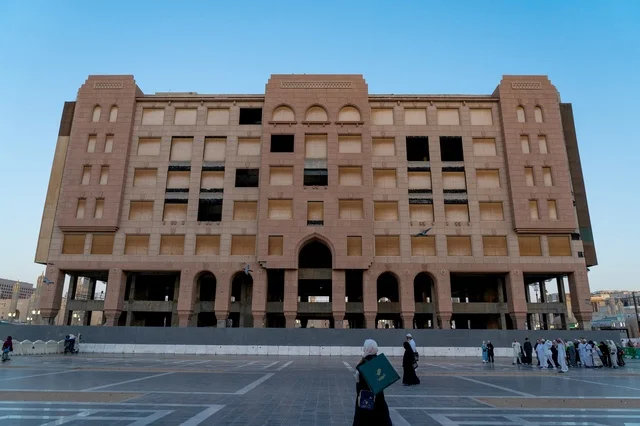 Brown Stone Building in Medina Saudi Arabia Plaza