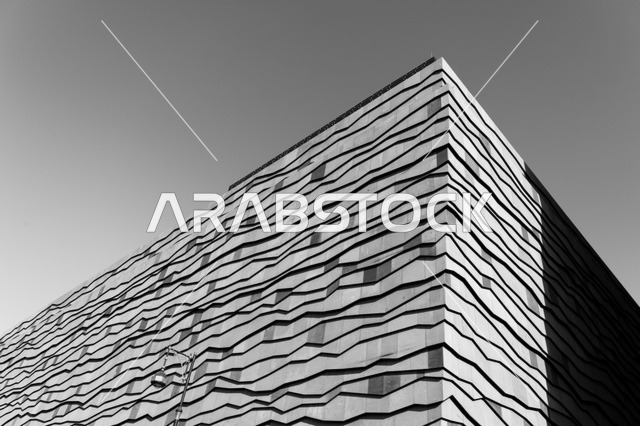 Modern Building Facade in Madinah Black and White