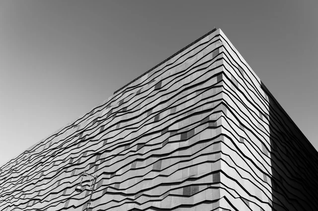 Modern Building Facade in Madinah Black and White