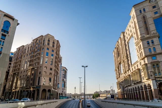 Modern Hotels and Street View in Al Madinah Saudi Arabia