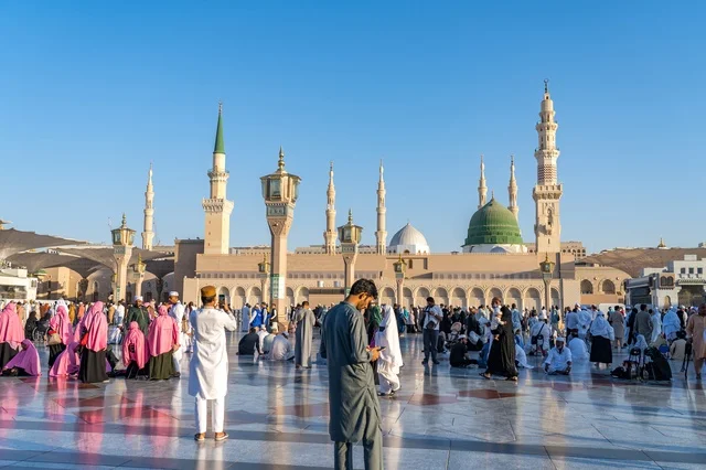 Al-Masjid an-Nabawi Mosque Courtyard in Medina