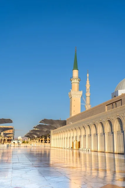 The Prophet's Mosque Medina Saudi Arabia Marble Courtyard