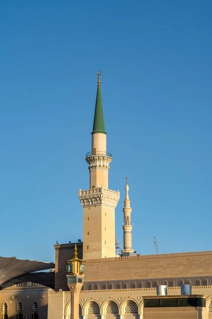مئذنة المسجد النبوي الشريف في المدينة المنورة