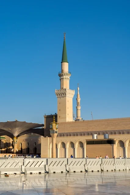 Minaret of the Prophet's Mosque in Medina Saudi Arabia