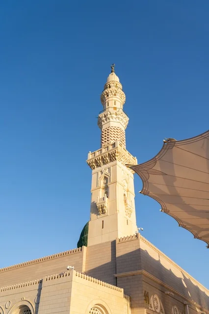 مأذنة المسجد النبوي الشريف في المدينة المنورة
