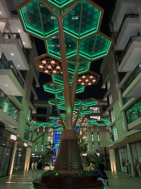 Geometric Light Structure Msheireb Downtown Doha Qatar