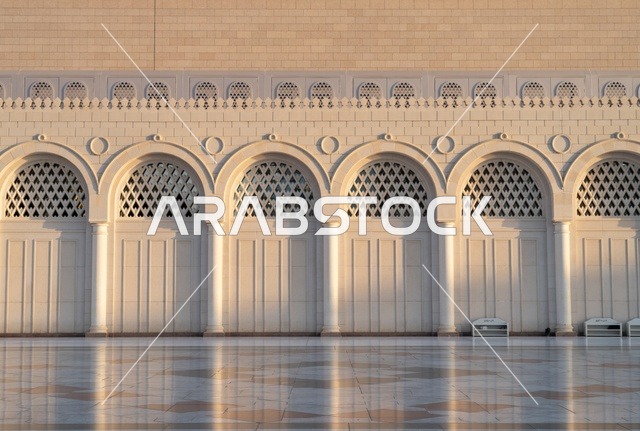 المسجد النبوي المدينة المنورة عمارة إسلامية وأقواس