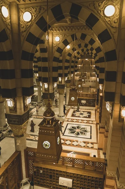 Interior Arches of Al-Masjid an-Nabawi Medina