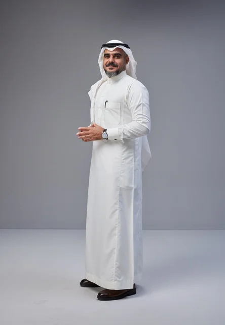 Saudi Man in Traditional Thobe and Agal Studio Shot