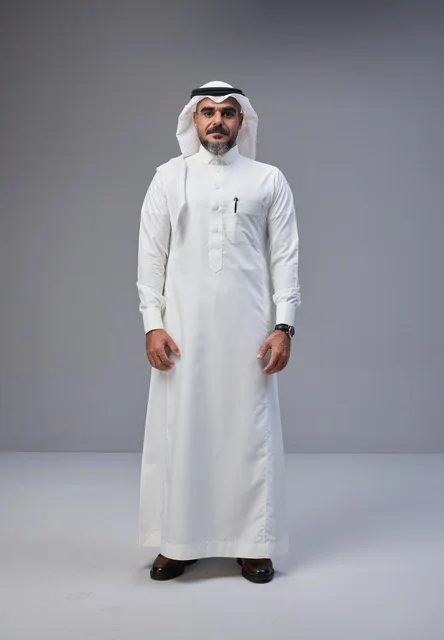 Saudi Man in Traditional Thobe and Shemagh Studio Portrait