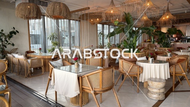 التصميم الداخلي لمطعم في مجمع مطل بالخبر