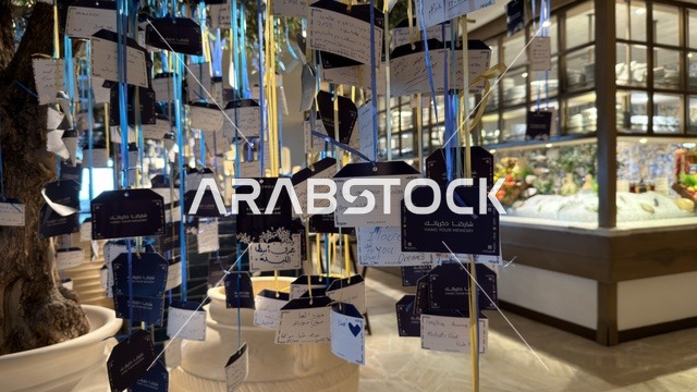 بطاقات شجرة الأمنيات في مجمع مطل الخبر