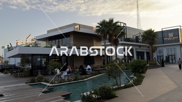 Grand House Complex with Waterways and Fountains