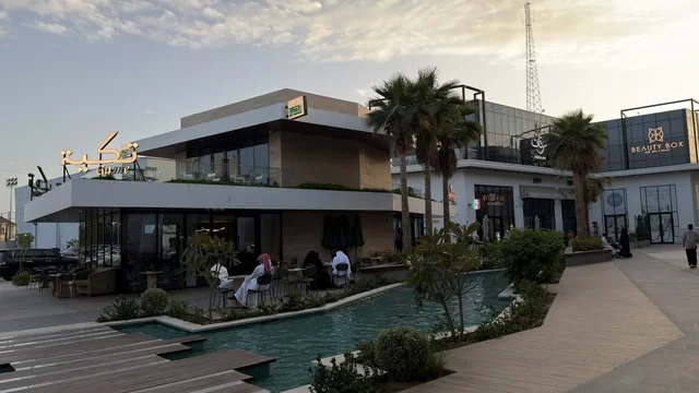 Grand House Complex with Waterways and Fountains