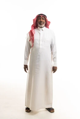 Saudi Man in Traditional Thobe and Shemagh Portrait