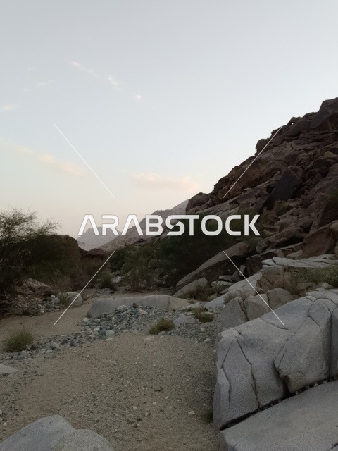 مناظر جبلية صخرية في الباحة بالمملكة العربية السعودية
