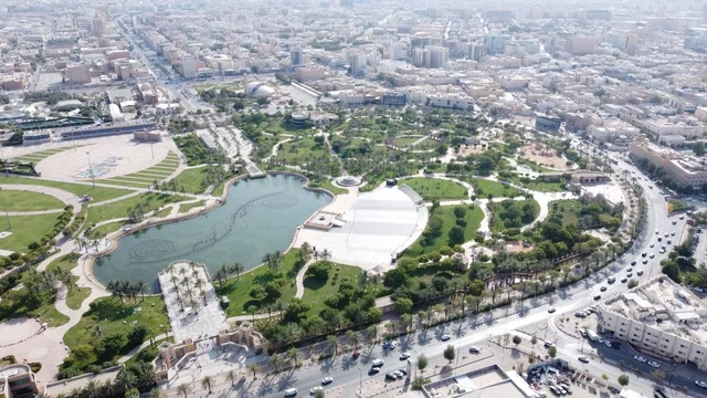 منظر جوي لمنتزه السلام في مدينة الرياض