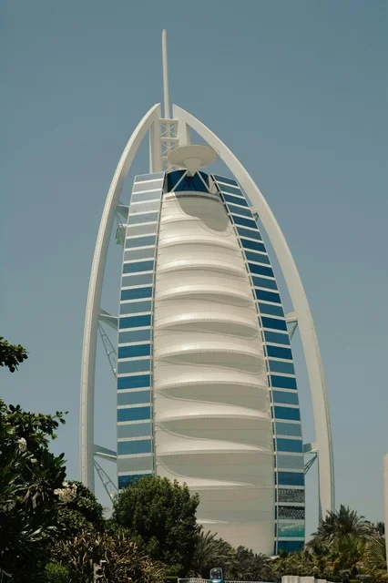 Burj Al Arab Hotel Dubai UAE Sail Architecture Daylight