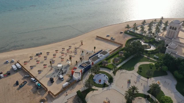 Aerial View of Luxury Red Sea Beach Resort Saudi Arabia