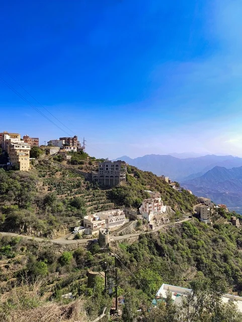 Faifa Mountains Jazan Traditional Village Green Landscape