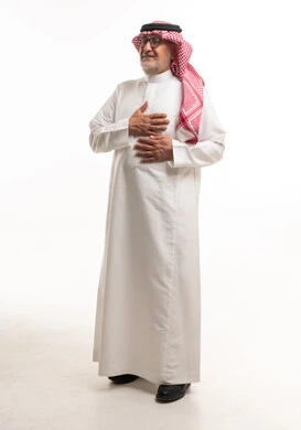Senior Saudi Man in Traditional Thobe and Shemagh