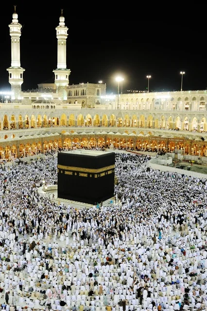 Holy Kaaba Mecca Masjid al-Haram at Night