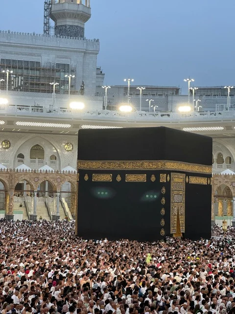 Holy Kaaba Mecca Masjid al-Haram Tawaf at Twilight