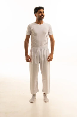 Saudi Man in Traditional White Underclothing Studio Shot
